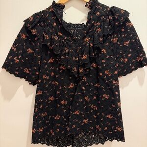 Ulla Johnson cotton eyelet blouse